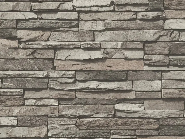 A.S. Creation Vliestapete Dekora Natur 6 Stein Grau FSC®