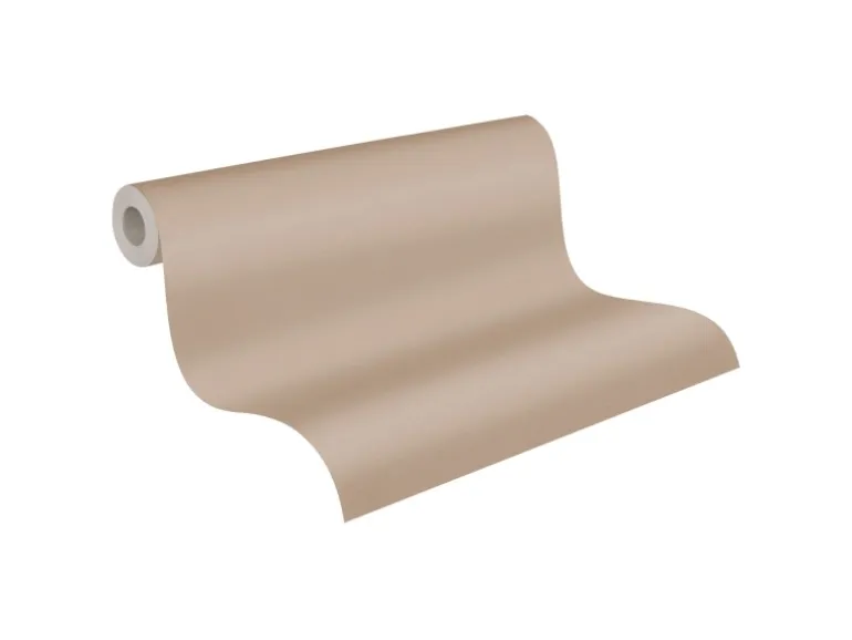 A.S. Creation Vliestapete Uni Leicht Strukturiert 10,05 m x 0,53 m Braun FSC®