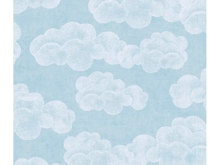 A.S. Creation Vliestapete Wolken 10,05 m x 0,53 m Blau-Weiß FSC®