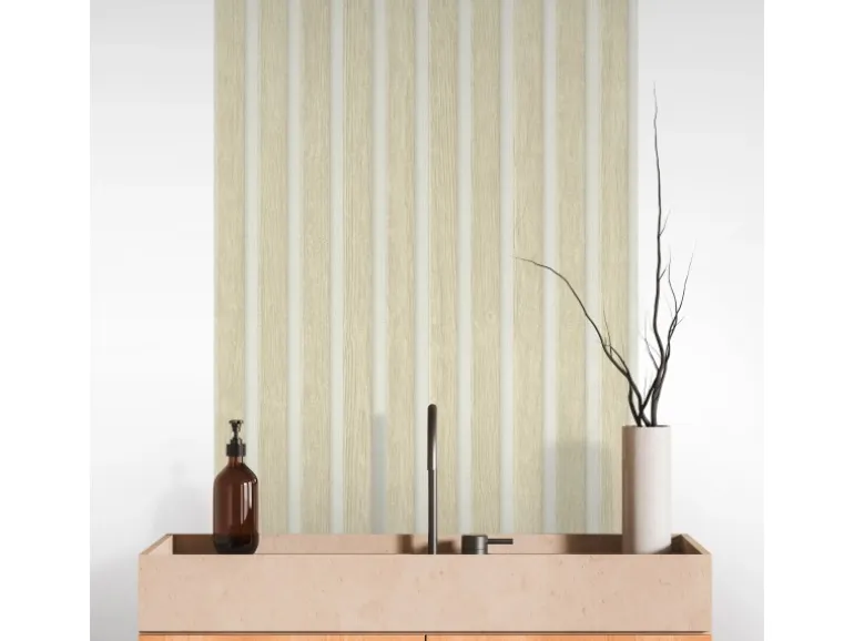 AS-Creation 3D-Panel Pop up Tapete 250 cm x 52 cm Beige-Weiß