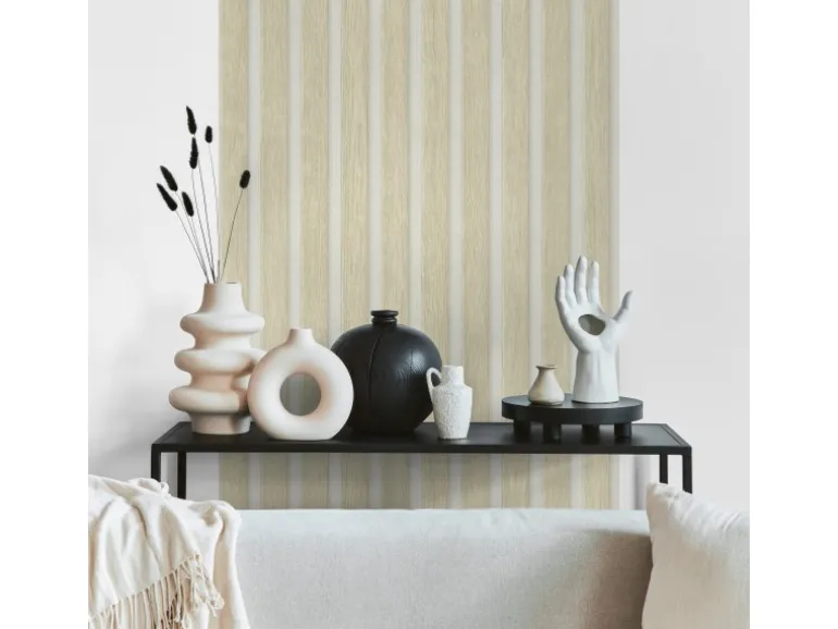 AS-Creation 3D-Panel Pop up Tapete 250 cm x 52 cm Beige-Weiß