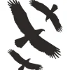 Aufkleber "Kontur Vogel" 30 cm x 20 cm PVC-Folie