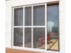 Avosdim Fliegengitter Schiebetür Aluminium 240cm x 240cm Weiß