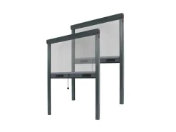 Avosdim Insektenschutzrollo 2er Set Aluminium 80cm x 130cm Anthrazitgrau