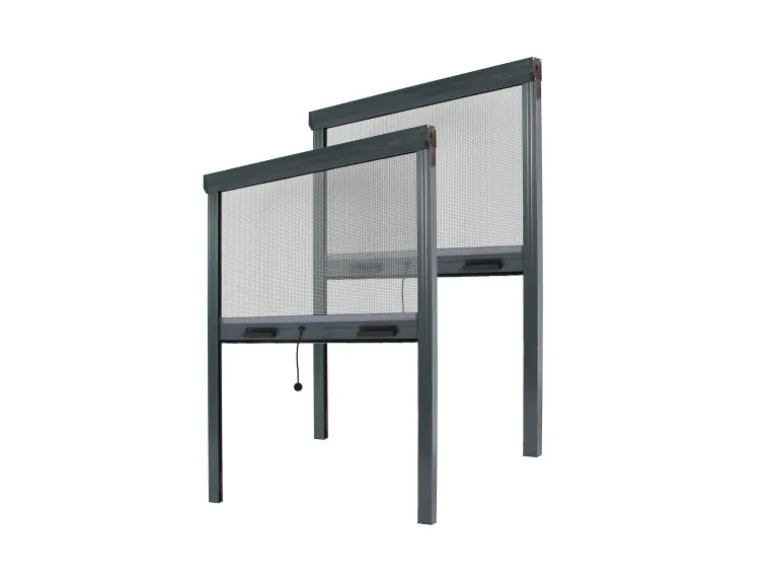 Avosdim Insektenschutzrollo 2er Set Aluminium 80cm x 130cm Anthrazitgrau