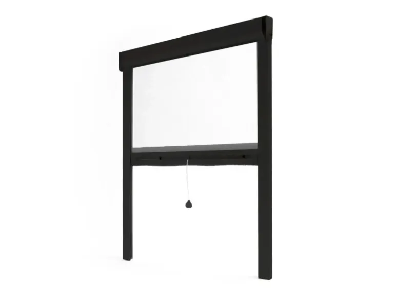 Avosdim Insektenschutzrollo Fenster & Tür Aluminium 125cm x 220cm Schwarz