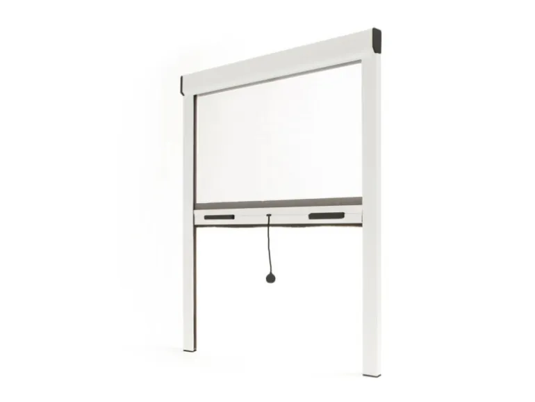 Avosdim Insektenschutzrollo für Fenster Aluminium 80cm x 130cm Weiß