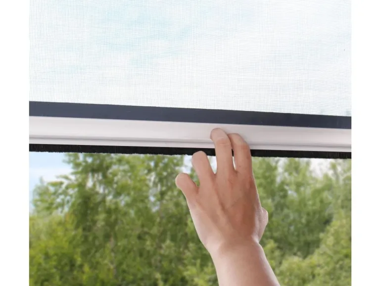 Avosdim Insektenschutzrollo für Fenster PVC 130cm x 160cm Weiß