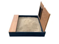 Axi Sandkasten Mandy Stauraum und Deckel Anthr. Braun 90 cm x 74 cm x 100 cm