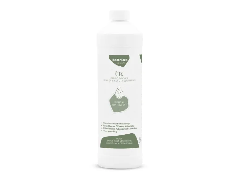 BactoDes Clean Ölex Probiotischer Ölflecken- und Geruchsentferner von Heizölgeruch in 1L Flasche