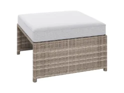 Balkonmöbel-Set Olea Mini 5-teilig Polyrattan Hellgrau