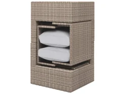 Balkonmöbel-Set Olea Mini 5-teilig Polyrattan Hellgrau
