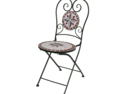 Balkon-Sitzgruppe Amarillo Mosaik Braun-Grau-Rot-Beige 3-tlg.
