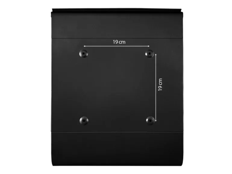 Banjado Design Briefkasten Schwarz Pulverbeschichtet 39x47x14cm 2 Schlüssel Mit Zeitungsfach Motiv Florale Tapete