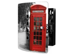 Banjado Design Schlüsselkasten Aus Edelstahl Für 10 Schlüssel 24x21,5x7cm Mit Magnetverschluss Motiv London Red Telephone