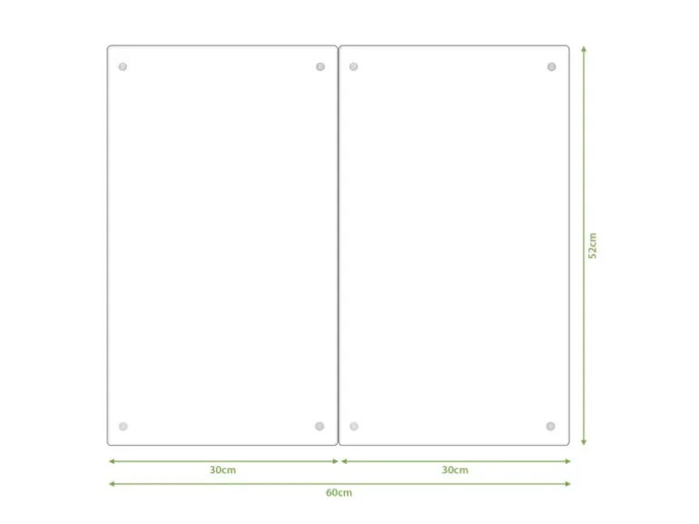 Banjado Herdabdeckplatte Glas 2 Teilig Je 30x52CM Schneidebrett Herdabdeckung Mit Motiv Alte Tapeten