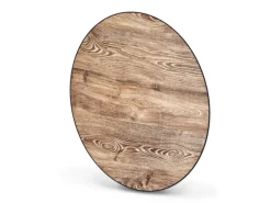 Banjado Magnettafel Rund Größe 47cm Magnetwand Schwarz Aus Metall Magnetpinnwand Pinnwand Motiv Maserung