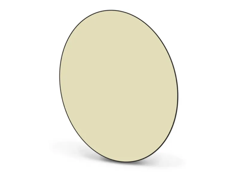 Banjado Magnettafel Rund Größe 47cm Magnetwand Schwarz Aus Metall Magnetpinnwand Pinnwand Motiv Beige
