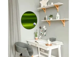 Banjado Magnettafel Rund Größe 47cm Magnetwand Schwarz Aus Metall Magnetpinnwand Pinnwand Motiv Einsamer Golfball