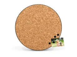 Banjado Magnettafel Rund Größe 47cm Magnetwand Schwarz Aus Metall Magnetpinnwand Pinnwand Motiv Kork