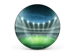 Banjado Magnettafel Rund Größe 47cm Magnetwand Schwarz Aus Metall Magnetpinnwand Pinnwand Motiv Arena