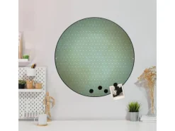 Banjado Magnettafel Rund Größe 47cm Magnetwand Schwarz Aus Metall Magnetpinnwand Pinnwand Motiv Punkte Im Focus