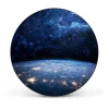 Banjado Magnettafel Rund Größe 47cm Magnetwand Schwarz Aus Metall Magnetpinnwand Pinnwand Motiv Galaxie