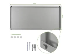 Banjado Magnettafel 78x37cm Magnetwand Silber Aus Metall Magnetpinnwand Pinnwand Inkl. 4 Magnete Motiv Waldtiere