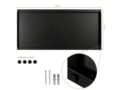 Banjado Magnettafel 78x37cm Magnetwand Schwarz Aus Metall Magnetpinnwand Pinnwand Inkl. 4 Magnete Motiv Fuchs