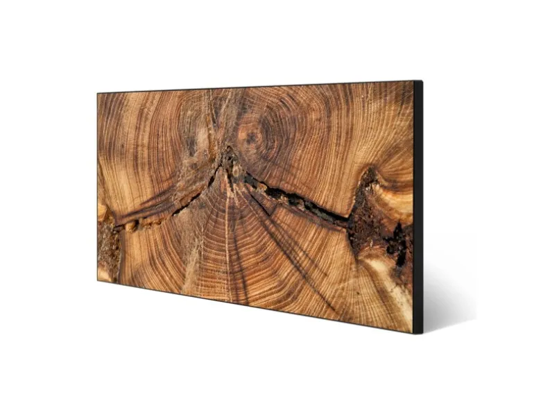Banjado Magnettafel 78x37cm Magnetwand Schwarz Aus Metall Magnetpinnwand Pinnwand Inkl. 4 Magnete Motiv Jahresringe