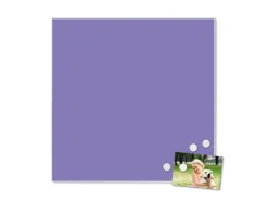Banjado Magnettafel 50x50cm Magnetwand Weiß Aus Metall Magnetpinnwand Pinnwand Inkl. 4 Magnete Motiv Lavendel