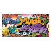 Banjado Magnettafel 78x37cm Magnetwand Schwarz Aus Metall Magnetpinnwand Pinnwand Inkl. 4 Magnete Motiv Graffiti