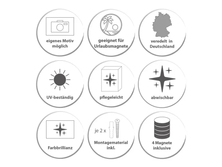 Banjado Magnettafel 50x50cm Magnetwand Weiß Aus Metall Magnetpinnwand Pinnwand Inkl. 4 Magnete Motiv Rose