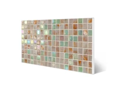 Banjado Magnettafel 78x37cm Magnetwand Weiß Aus Metall Magnetpinnwand Pinnwand Inkl. 4 Magnete Motiv Grüne Fliesen