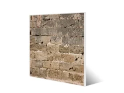 Banjado Magnettafel 50x50cm Magnetwand Weiß Aus Metall Magnetpinnwand Pinnwand Inkl. 4 Magnete Motiv Steinwand Antik