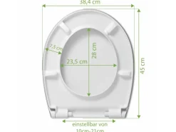 Banjado Premium Toilettendeckel Mit Absenkautomatik WC-Sitz Soft Close Hygienischer Klodeckel Duroplast Mit Motiv Alte Tapeten