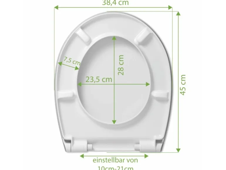 Banjado Premium Toilettendeckel Mit Absenkautomatik WC-Sitz Soft Close Hygienischer Klodeckel Duroplast Mit Motiv Alte Tapeten