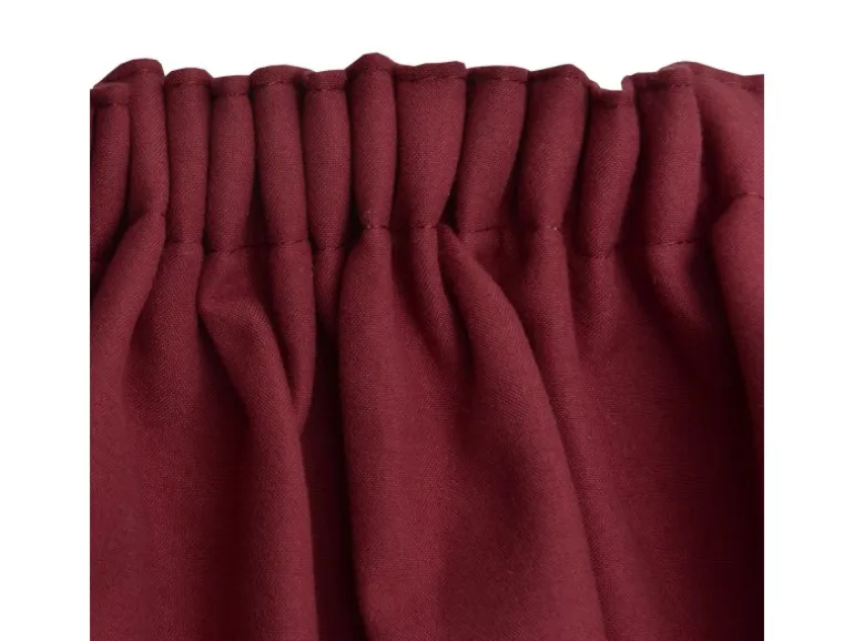 Beautissu Amelie TK Vorhang mit Kräuselband 140x245cm Rot 2tlg