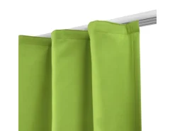 Beautissu Amelie TK Vorhang mit Kräuselband 140x245cm Grün 2tlg