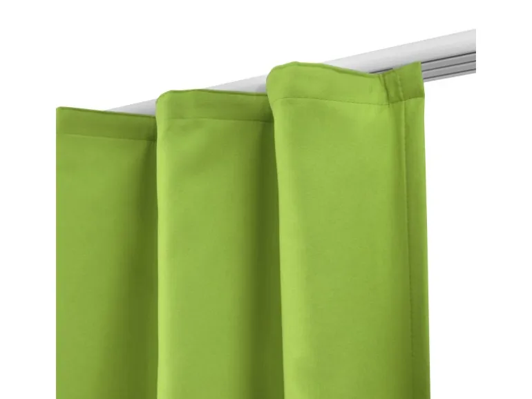 Beautissu Amelie TK Vorhang mit Kräuselband 140x245cm Grün 2tlg