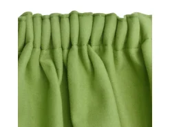 Beautissu Amelie TK Vorhang mit Kräuselband 140x245cm Grün 2tlg