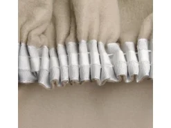 Beautissu Amelie TK Vorhang mit Kräuselband 140x245cm Creme 2tlg