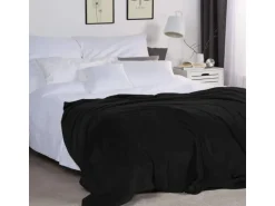 Beautissu Aurelia Decke 220x240cm Schwarz