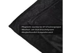 Beautissu Aurelia Decke 220x240cm Schwarz