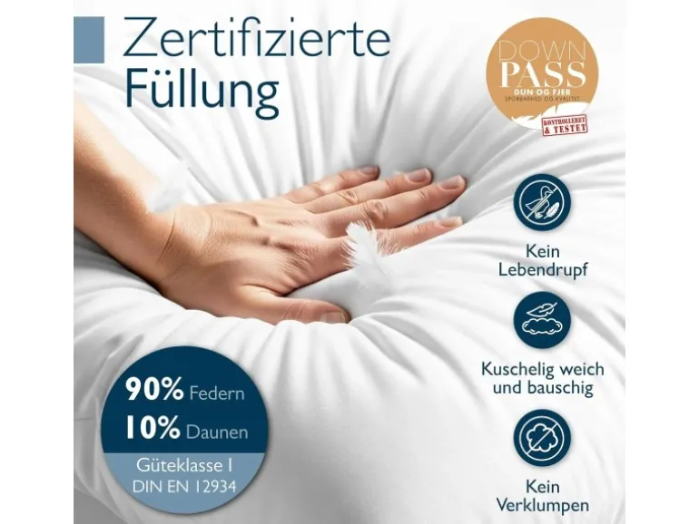 Beautissu BeauNuit FK Kopfkissen 40x80cm Weiß