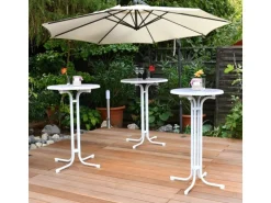 Beautissu Bellini Stehtisch Ø80xH110cm Weiß