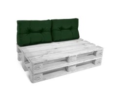 Beautissu ECO Style Palettenkissen Rücken 60x40x10cm Dunkelgrün 2tlg