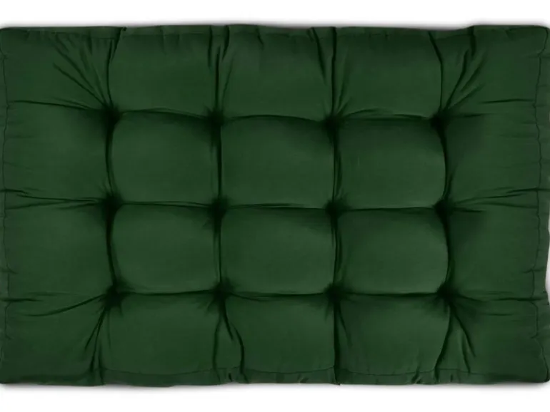Beautissu ECO Style Palettenkissen Sitz 120x80x15cm Dunkelgrün + Rücken 1tlg