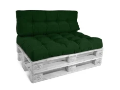 Beautissu ECO Style Palettenkissen Rücken 120x40x10cm Dunkelgrün