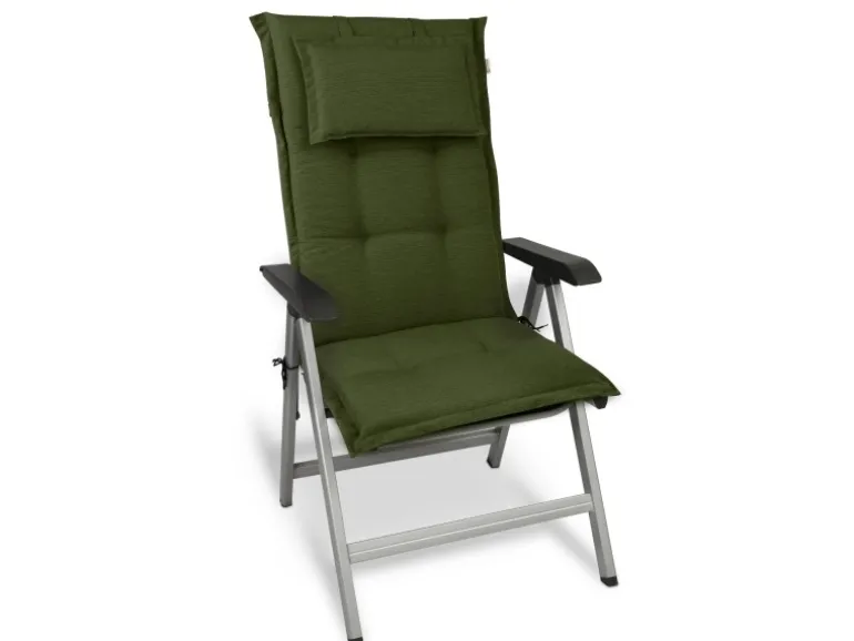 Beautissu HighLux HL Hochlehner 120x52x7cm Dunkelgrün 4tlg